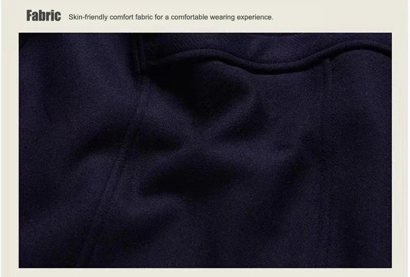 Winter Men Wool Coats New Fashion Middle Long Scarf Collar Cotton-Padded Thick Warm Woolen Coat Male Trench Coat Overcoat M-5Xl