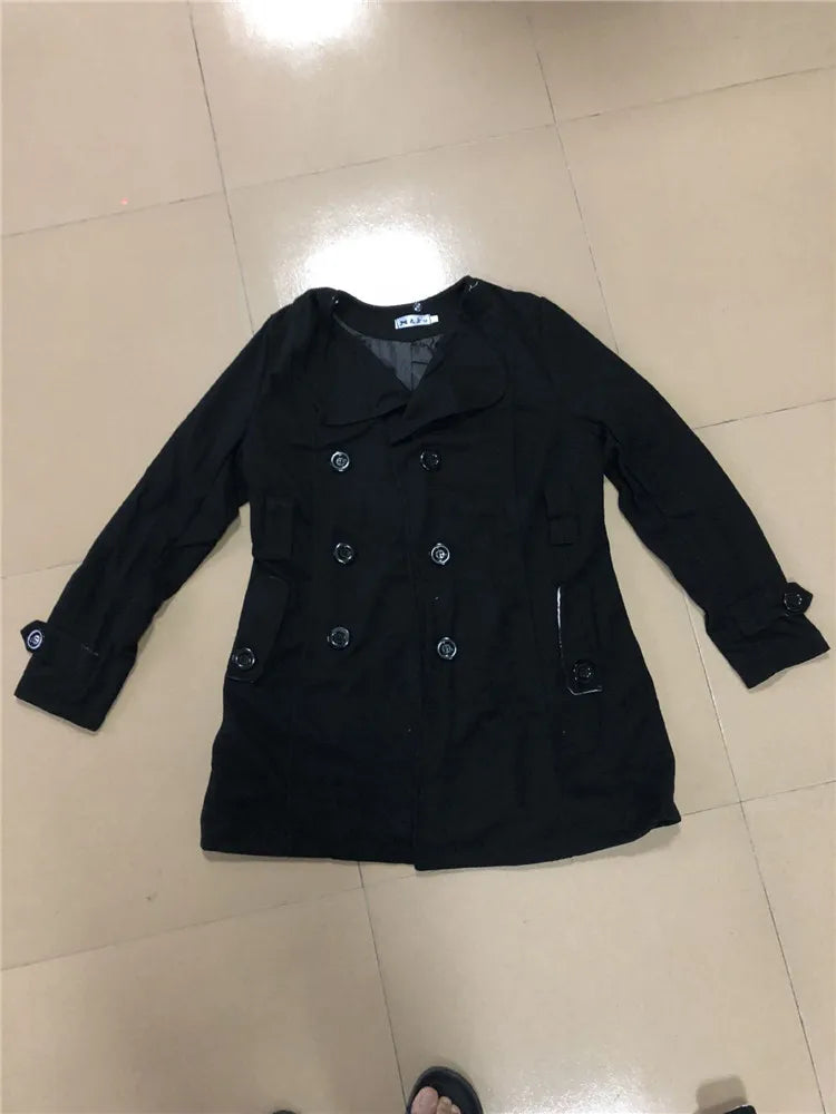 Fashion Woolen Coat Women Warm Fleece Jacket With Belts Double Breasted Solid Casual Jacket 2022 Winter Vintage Slim Ladies Coat