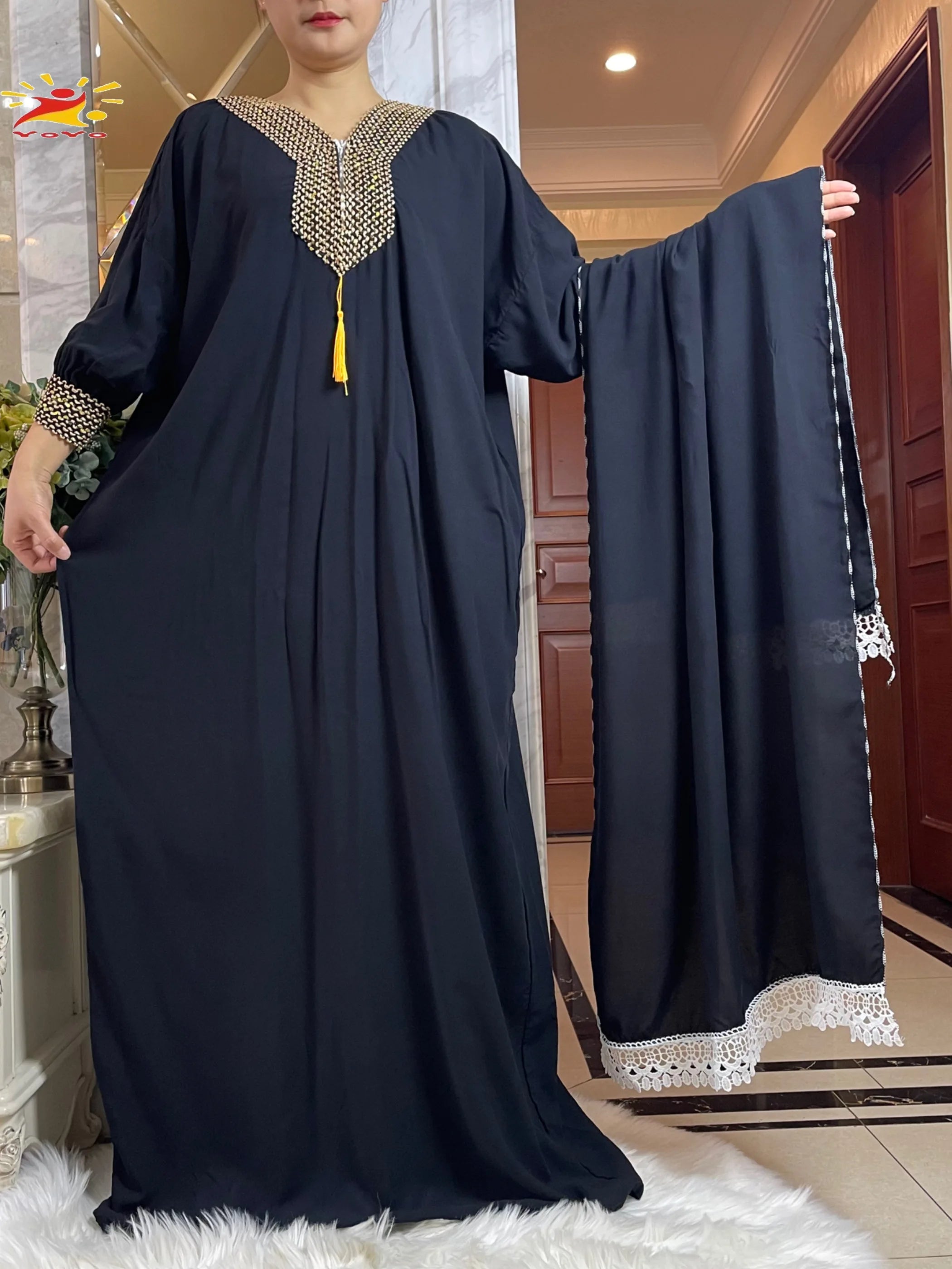 New Women Autumn Sundress Muslim Hijab Dresses Turkey Abaya Dubai Robe Femme Elegant Long Sleeve Party Maxi Vestidos Kaftan
