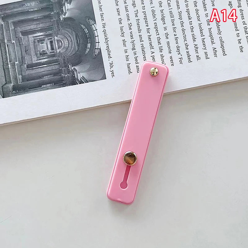 1pc Universal Silicone Wristband Phone Holder Finger Ring Phone Hand Band Bracket Push Pull Grip Phone Stand Sticker Accessories