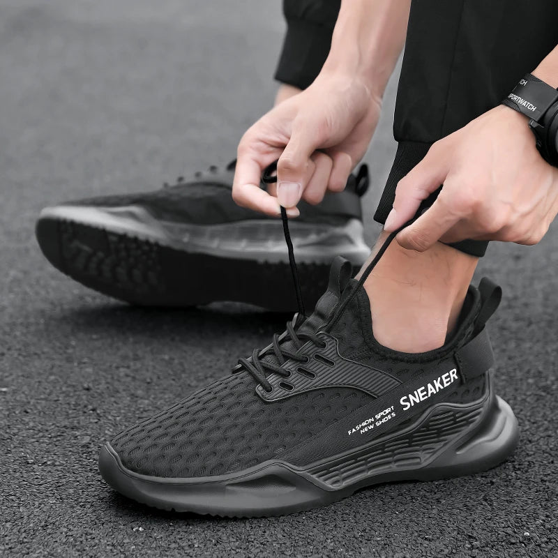 Men's Sports Shoes Casual Sneakers Men Lace Up Soft Sole Flat Comfortable Academy Sports Shoes For Men Lightweight Low-Top Daily