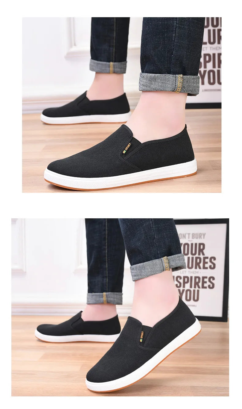 Men's Shoes Casual Sneakers Summer Lightweight Canvas Breathable Anti Slip Flat Shoes Affordable Free Shipping