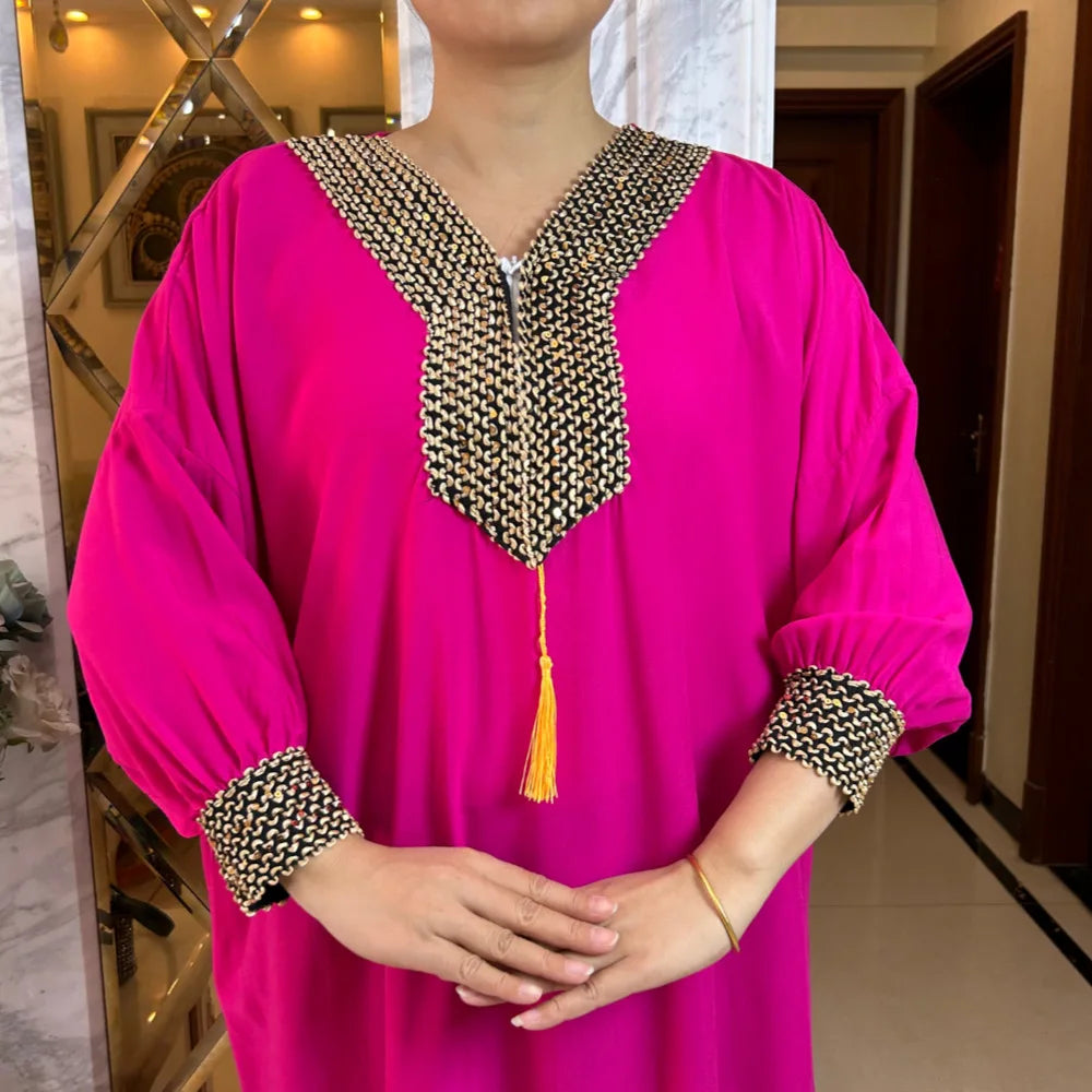 New Women Autumn Sundress Muslim Hijab Dresses Turkey Abaya Dubai Robe Femme Elegant Long Sleeve Party Maxi Vestidos Kaftan