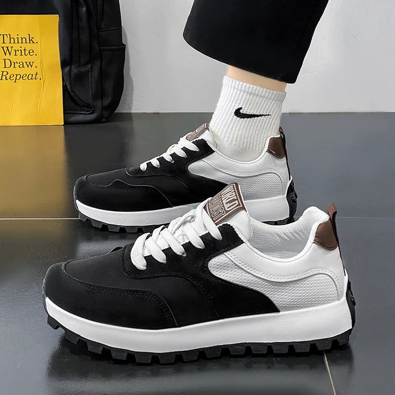 Mens Walking Shoes 2025 New Breathe Mesh Anti Slip Wear-resistant Sports Casual Sneakers Snug Daily Tennis Shoes for Man