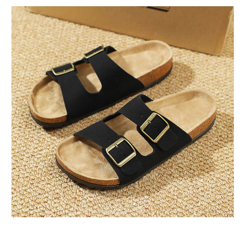 Man's Leather Sandal for Men Beach Sandals Men 2024 Designer Men's Shoes Men's Comfortable Slipper Original Brands Shoes Summer