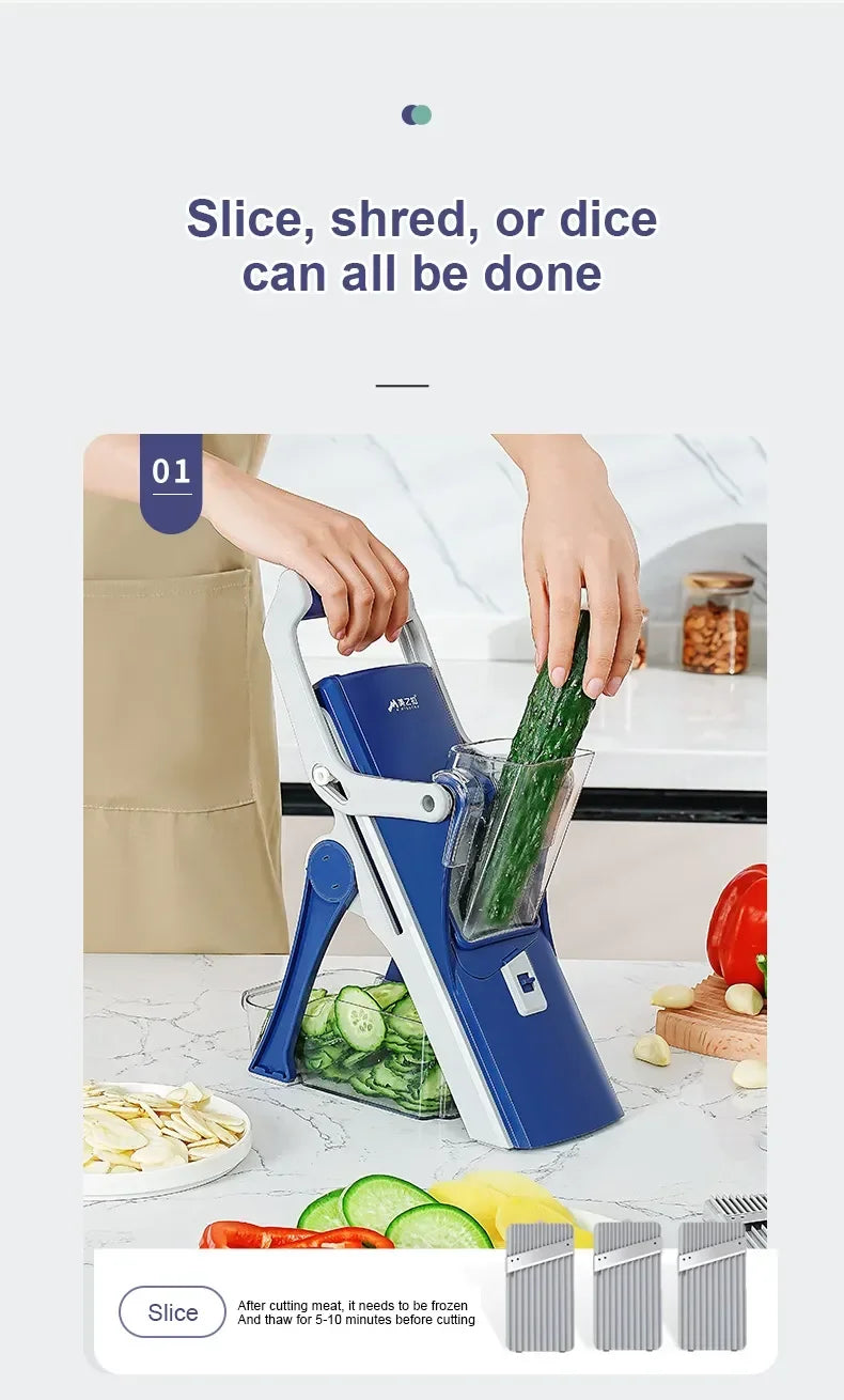 Kitchen Vegetable Cutter Manual Vegetable Slicer Multifunctional Fruit Slicer Chopper Grater Potato Radish Kitchen ToolAccessory