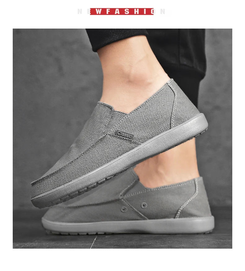 Fashion Men's Sneakers Canvas Casual Shoes Tenis Masculino Breathable Men's Walking Driving Shoes Comfortable Outdoor Men Flats