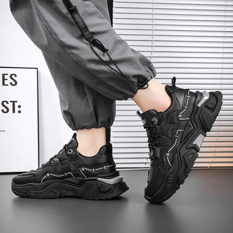 Men's thick sole casual sports shoes four season outdoor soft sole comfort running shoes versatile student sneakers walking shoe