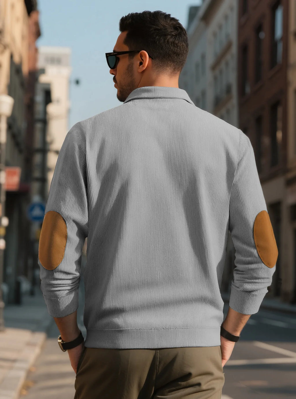 Men's outdoor casual, warm and fashionable sportswear, casual stand-up collar pullover, street top, autumn and winter outfits