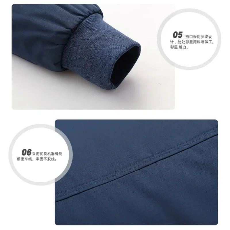 New Spring and Autumn men's high-quality stand up collar jacket, fashionable, casual, breathable baseball jacket top M-6XL