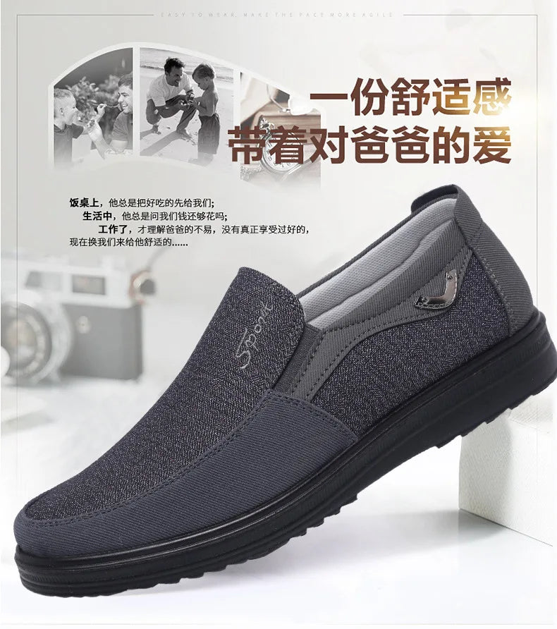 Canvas Shoes Men Classic Loafers Men Casual Shoes Breathable Walking Flat Men Shoes Sneakers Plus Size