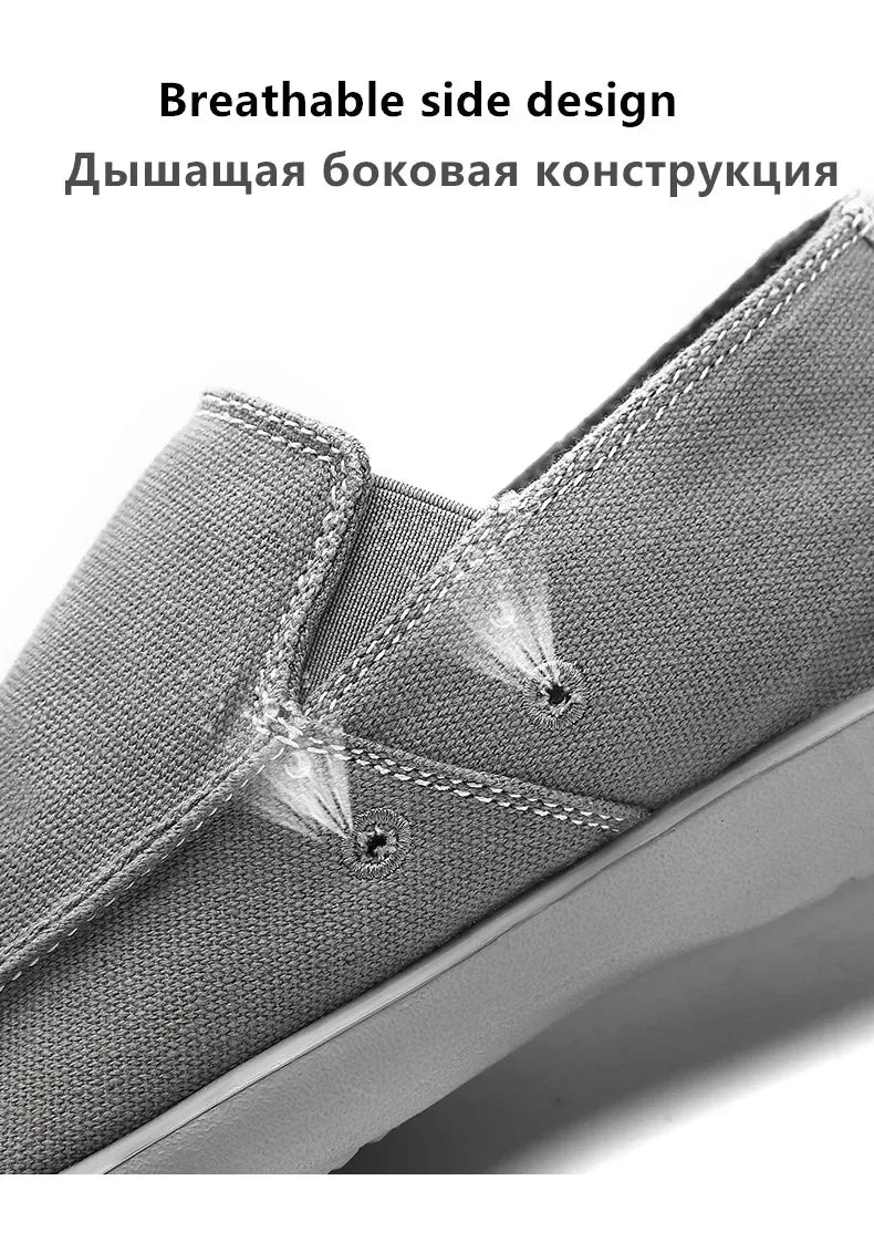 Fashion Men's Sneakers Canvas Casual Shoes Tenis Masculino Breathable Men's Walking Driving Shoes Comfortable Outdoor Men Flats