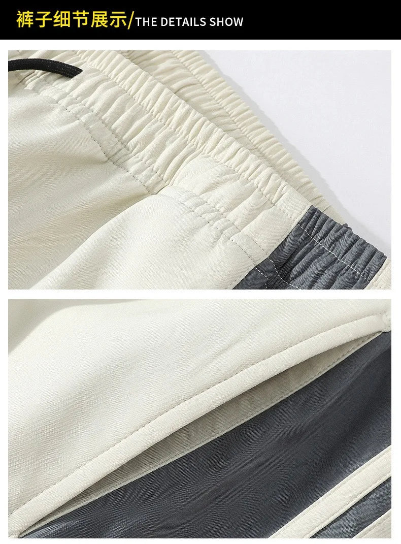 Autumn and Spring New Fashion Trend Outdoor Sports Jacket Set Men's Casual Loose Sports Plus Size High Quality Two-piece Set