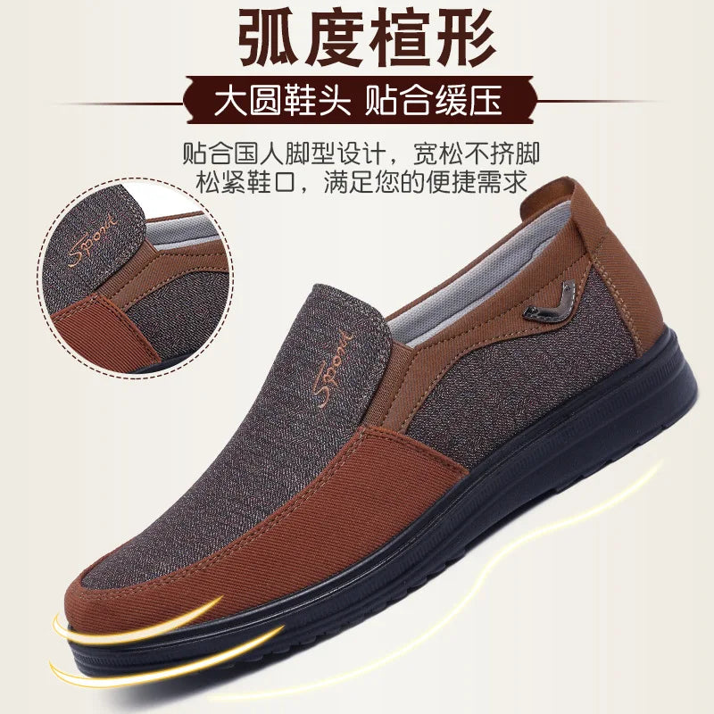 Canvas Shoes Men Classic Loafers Men Casual Shoes Breathable Walking Flat Men Shoes Sneakers Plus Size