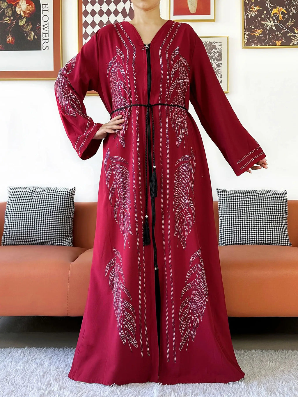 New Middle East Africa Elegant Women Cardigan Chiffon Loose Open Zippier Abaya Muslim Islamic Clothing Cardigan Style Loose Size