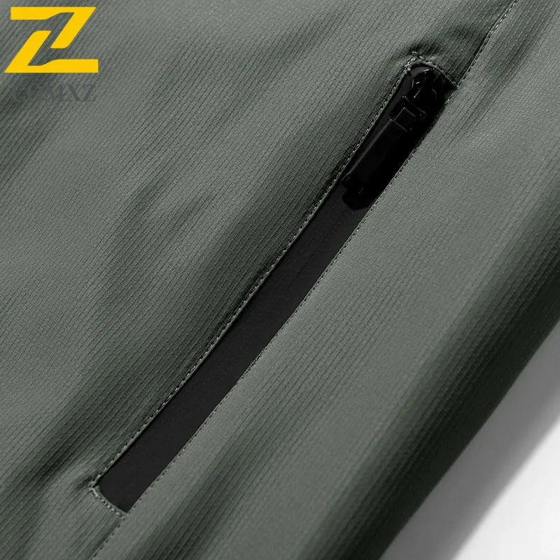 New Autumn Jacket Men's Fashion Brand Loose Stand Up Collar Windproof Baseball Suit Coat Male Business Casual Solid Color Jacket