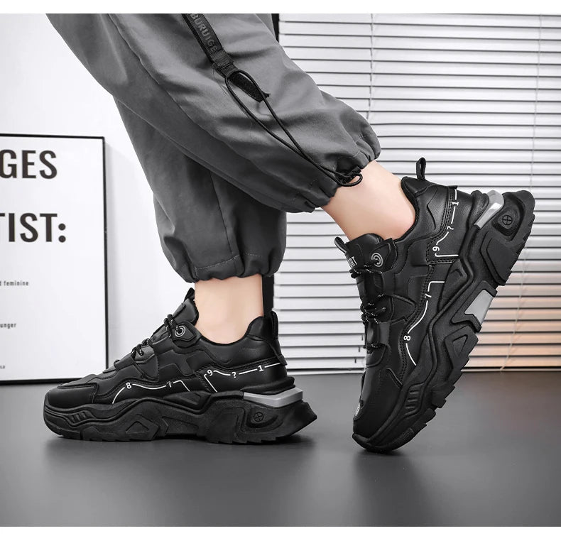 Men's thick sole casual sports shoes four season outdoor soft sole comfort running shoes versatile student sneakers walking shoe