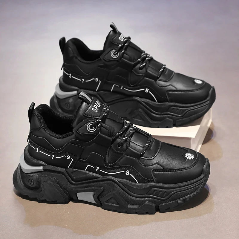 Men's thick sole casual sports shoes four season outdoor soft sole comfort running shoes versatile student sneakers walking shoe