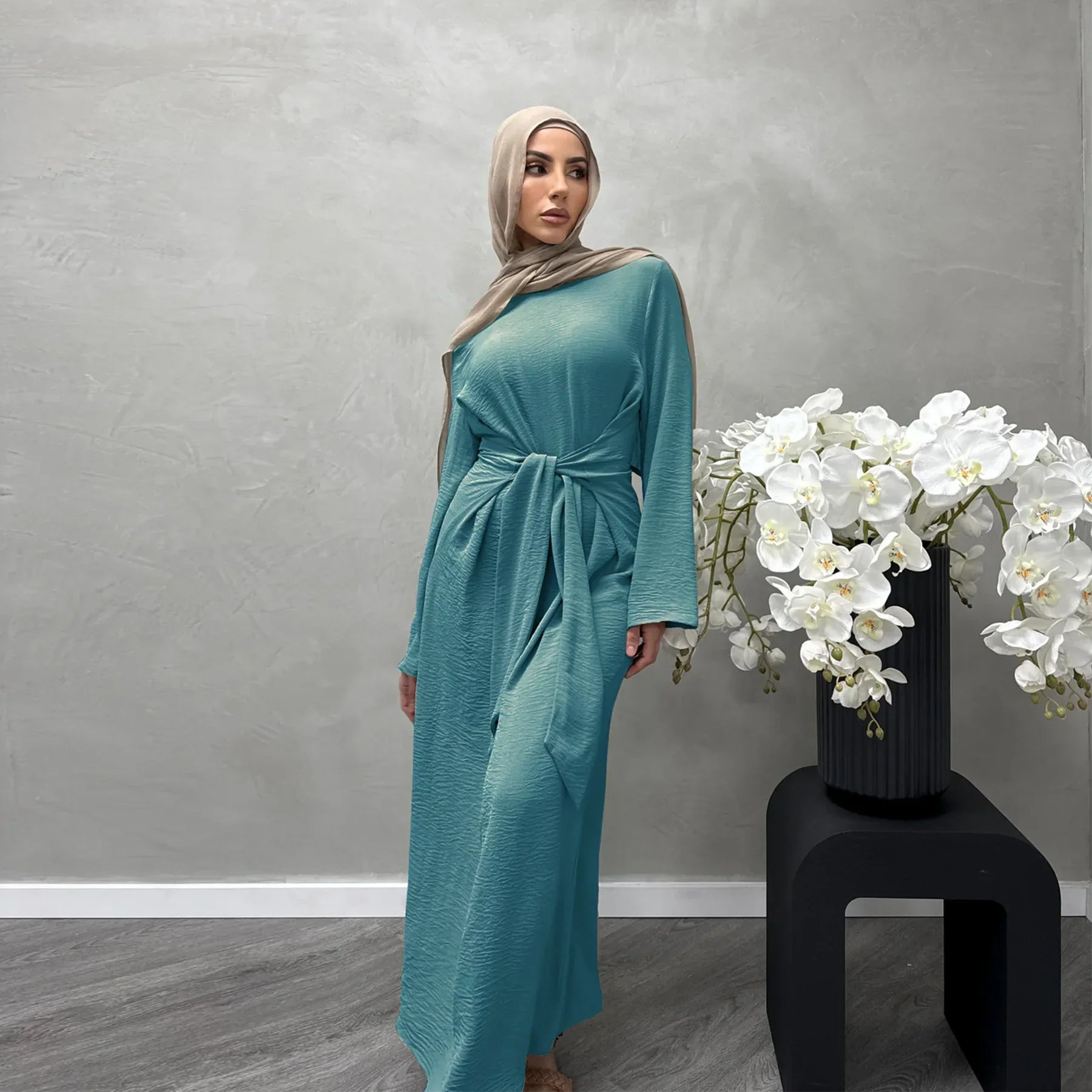 Turkey Arabic Muslim Women Abayas Long Maxi Dress Dubai Saudi Kaftan Islam Party Gown Ramadan Kaftan Modest Caftan Robe Vestidos