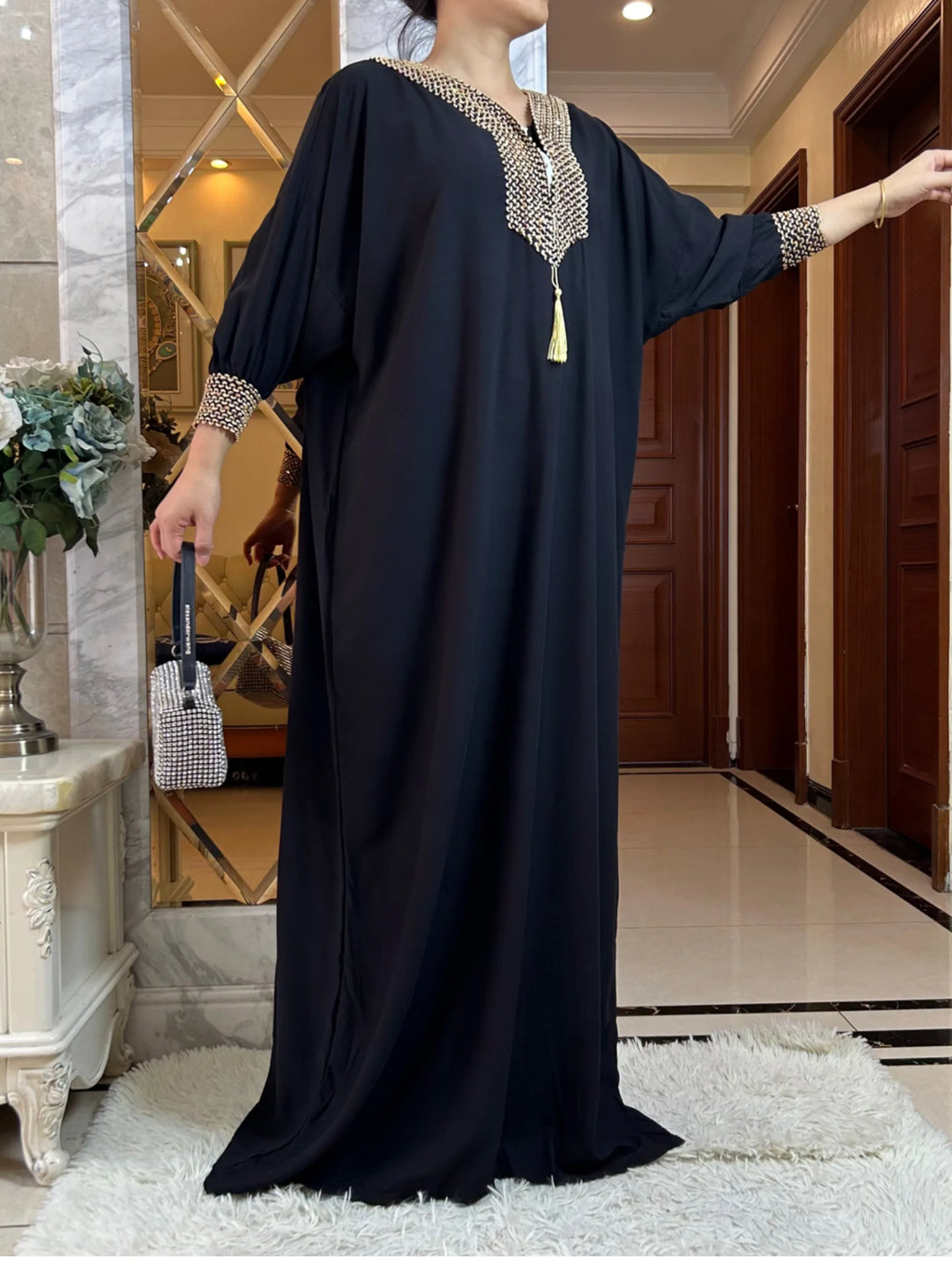 New Women Autumn Sundress Muslim Hijab Dresses Turkey Abaya Dubai Robe Femme Elegant Long Sleeve Party Maxi Vestidos Kaftan