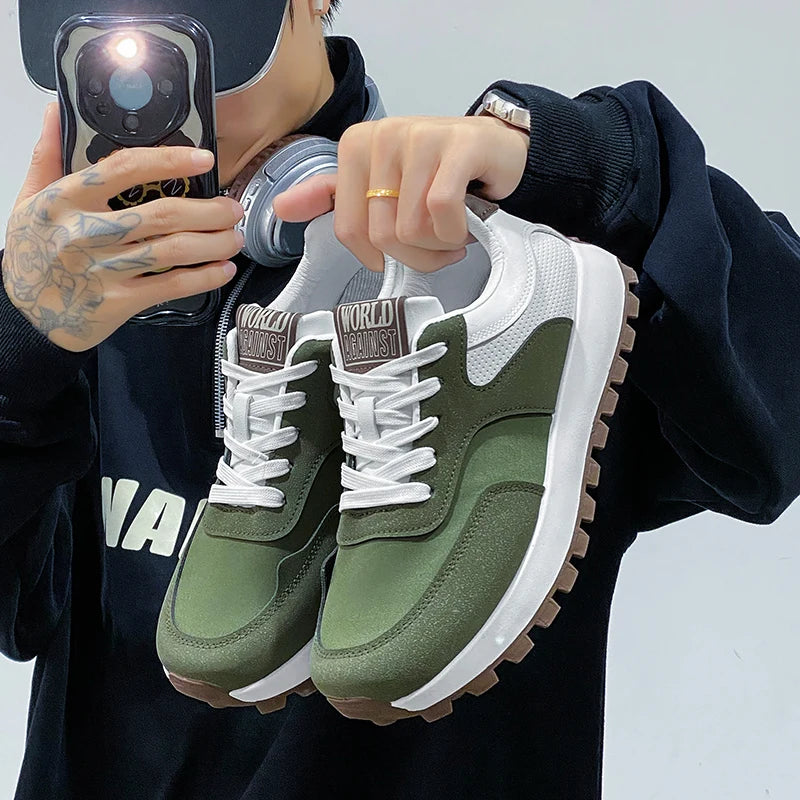 Mens Walking Shoes 2025 New Breathe Mesh Anti Slip Wear-resistant Sports Casual Sneakers Snug Daily Tennis Shoes for Man