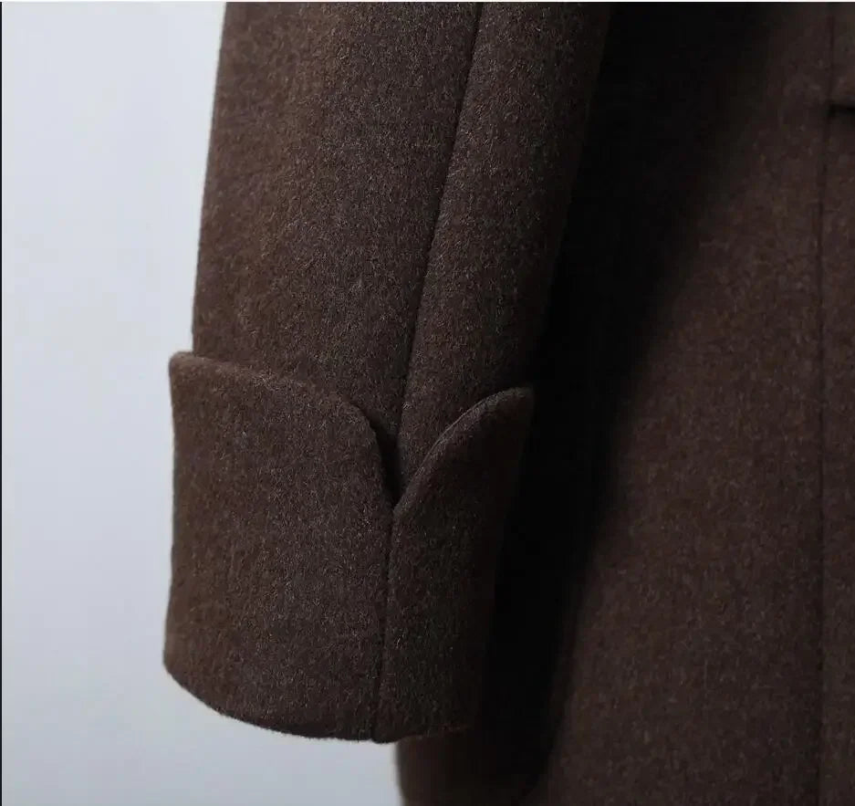 Men's Autumn Winter Wool Overcoat Double Breasted Formal Business Warm Casual Blazer 2025 Customized High Quality New