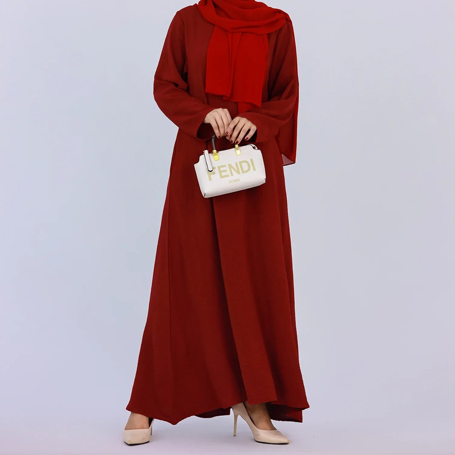 Plain Crepe Abaya for Women Long Muslim Dresses Dubai Turkey Ramadan Eid Islamic Modest Under Abayas Dress Kaftan Robe No Hijab
