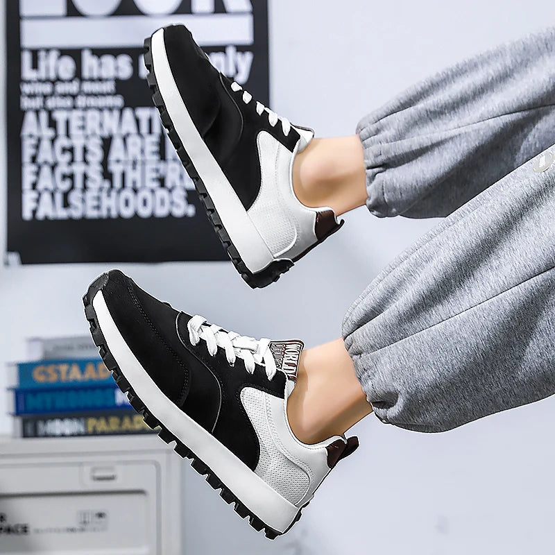 Mens Walking Shoes 2025 New Breathe Mesh Anti Slip Wear-resistant Sports Casual Sneakers Snug Daily Tennis Shoes for Man