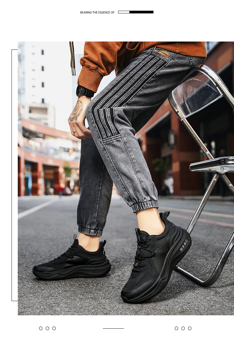 Men's All-Season Soft-Sole Canvas Shoes – Stylish & Trendy Design, Durable, Non-Slip, and Breathable Fabric. Ideal for Daily Wea