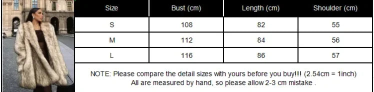 Winter Women Luxury Faux Fur Coats Fashion Long Sleeve Lapel High Street Oversize Jackets Chic New Thick Warm Ladies Outerwears