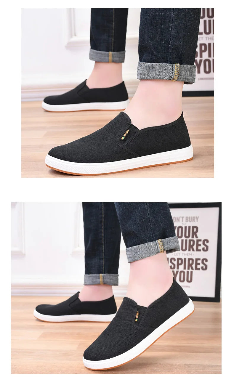 Men's Shoes Casual Sneakers Summer Lightweight Canvas Breathable Anti Slip Flat Shoes Affordable Free Shipping