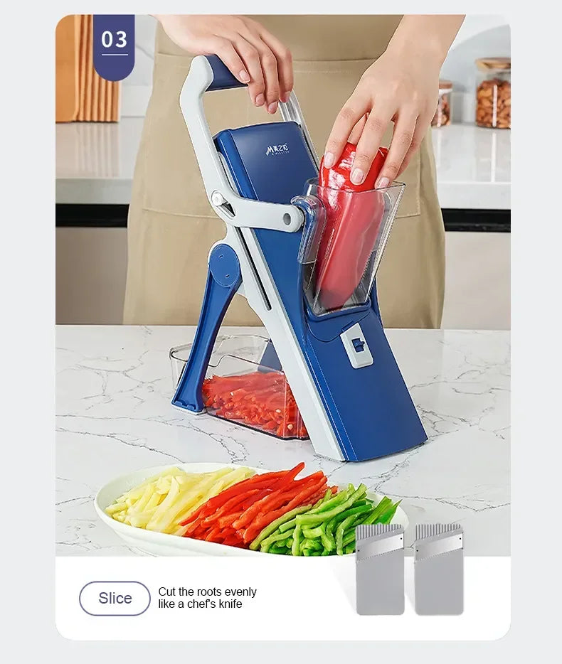 Kitchen Vegetable Cutter Manual Vegetable Slicer Multifunctional Fruit Slicer Chopper Grater Potato Radish Kitchen ToolAccessory