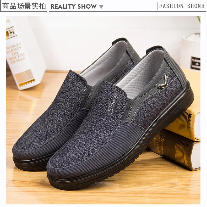 Canvas Shoes Men Classic Loafers Men Casual Shoes Breathable Walking Flat Men Shoes Sneakers Plus Size