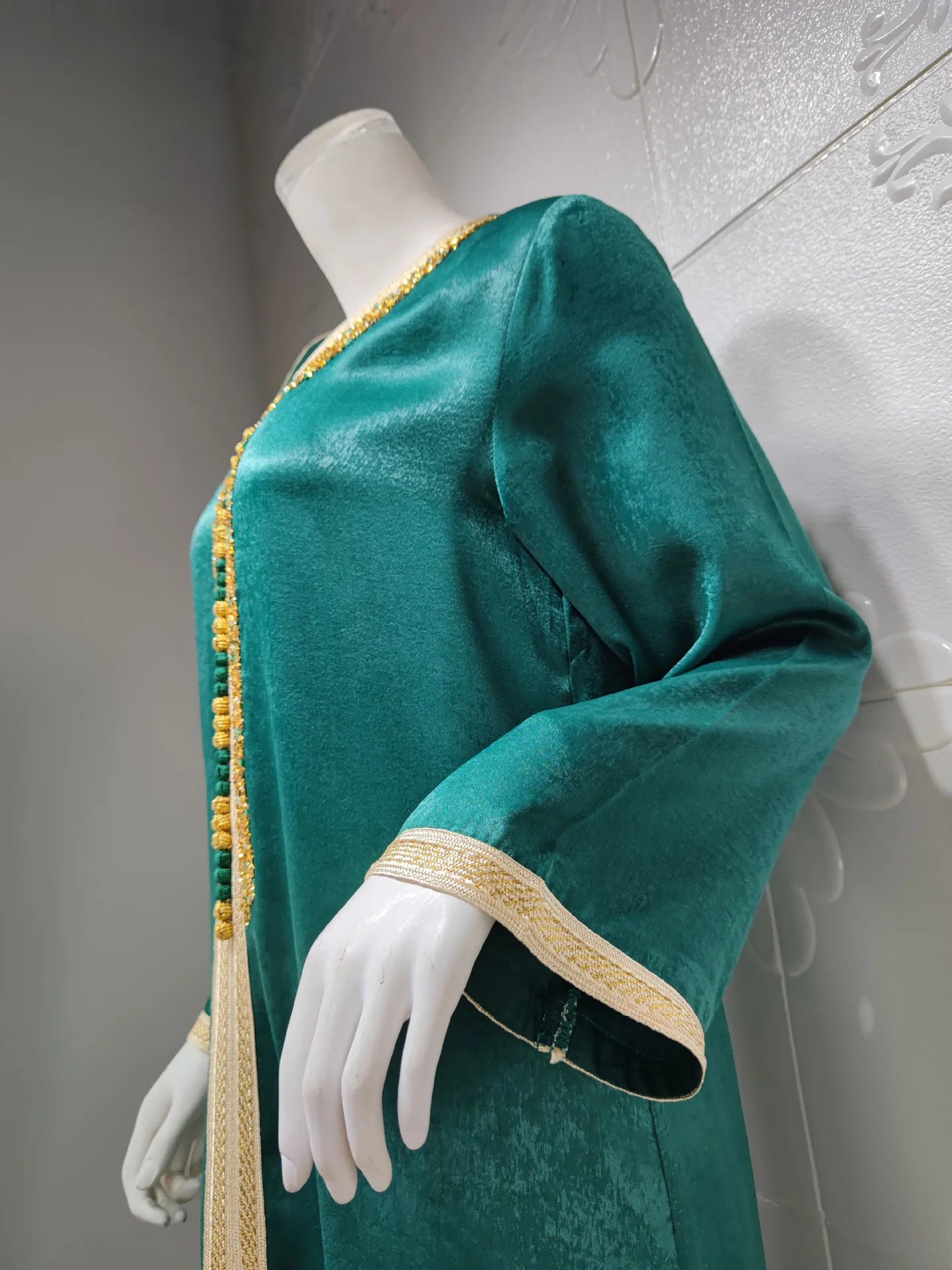 Eid Satin Abaya Dubai Jalabiya Muslim Dress Turkey Islam Robe Longue Djelaba Femme Musulman Dresses for Women Kaftan Marocain