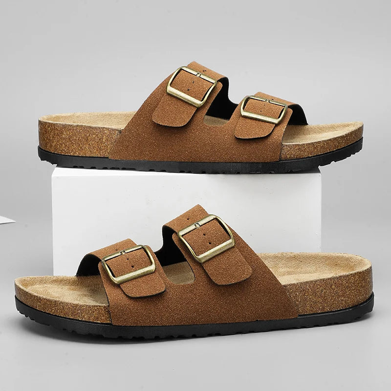 Man's Leather Sandal for Men Beach Sandals Men 2024 Designer Men's Shoes Men's Comfortable Slipper Original Brands Shoes Summer