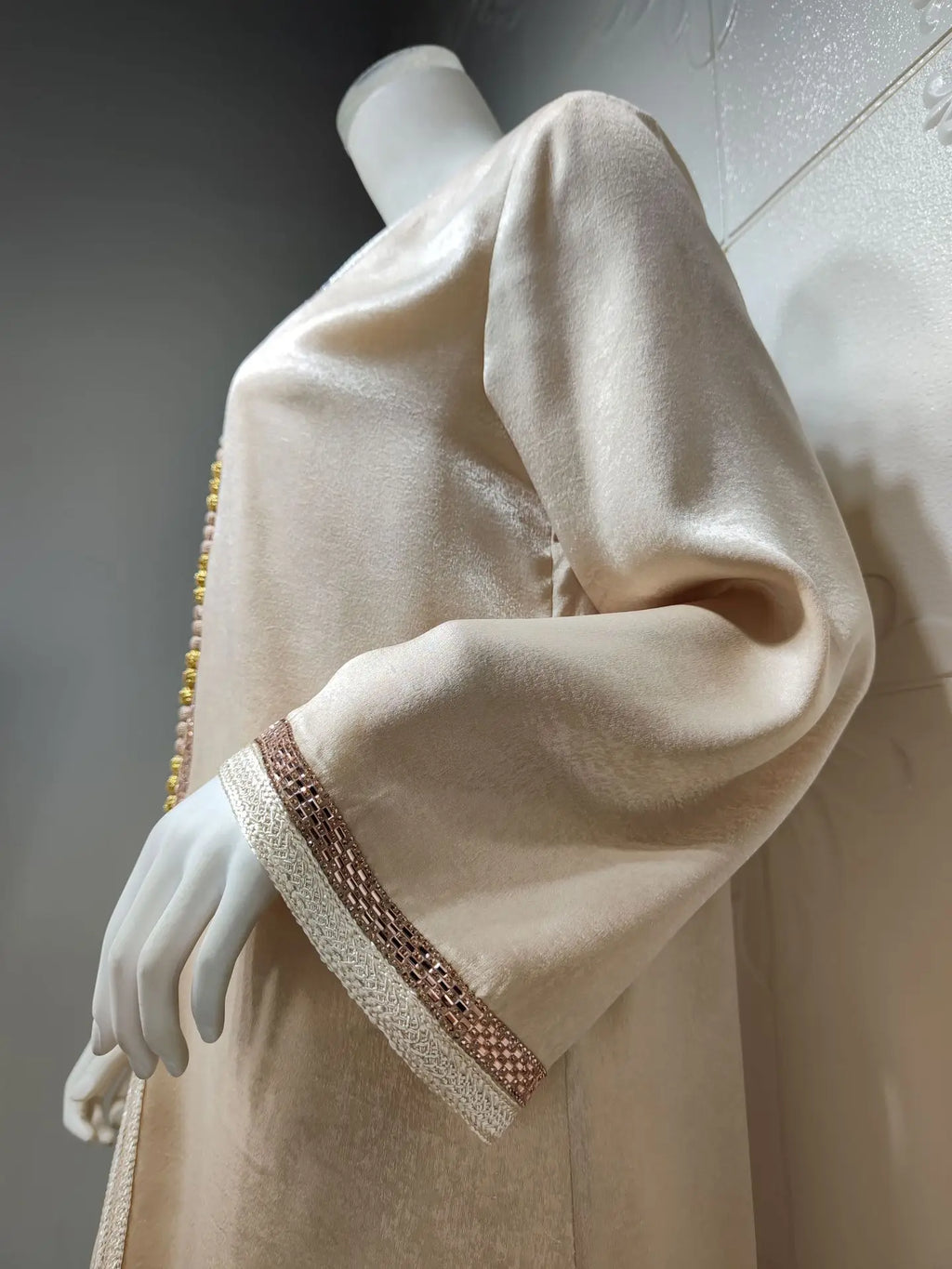 Eid Satin Abaya Dubai Jalabiya Muslim Dress Turkey Islam Robe Longue Djelaba Femme Musulman Dresses for Women Kaftan Marocain