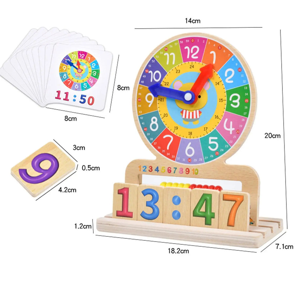 Montessori Learn Clock Education Clock for Kids Kids for 3 4 5 Year Old Baby