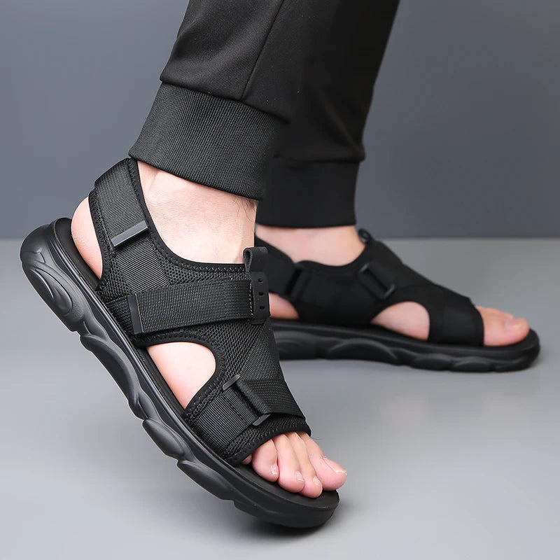 Men Sandals Breathable Comfortable Non-Slip Men's Shoes Outdoor Casual Beach Sandals Mens Soft Flats Sandal Summer Shoes for Men