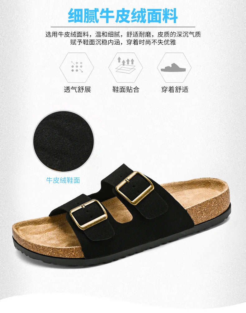 Man's Leather Sandal for Men Beach Sandals Men 2024 Designer Men's Shoes Men's Comfortable Slipper Original Brands Shoes Summer