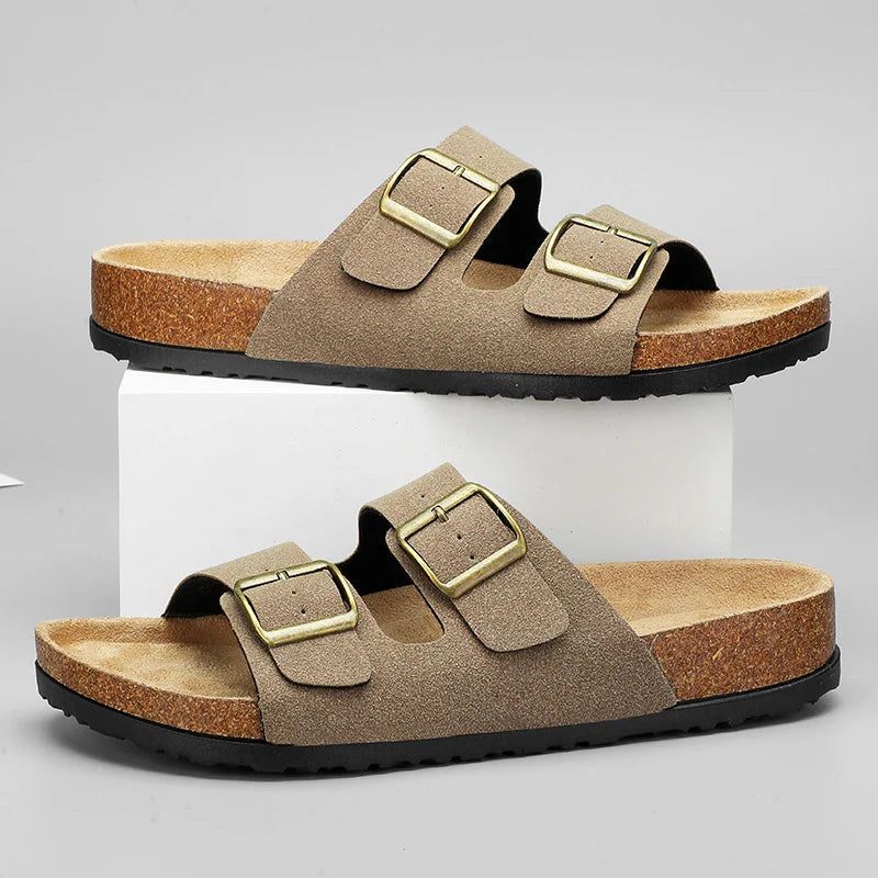 Man's Leather Sandal for Men Beach Sandals Men 2024 Designer Men's Shoes Men's Comfortable Slipper Original Brands Shoes Summer