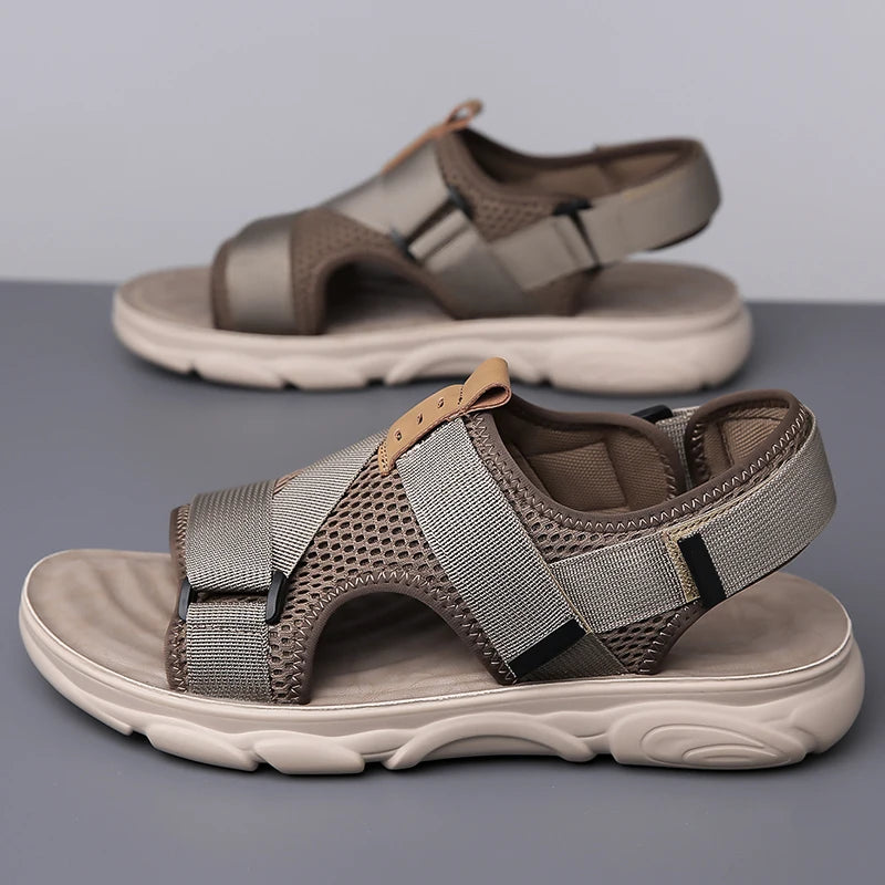 Men Sandals Breathable Comfortable Non-Slip Men's Shoes Outdoor Casual Beach Sandals Mens Soft Flats Sandal Summer Shoes for Men