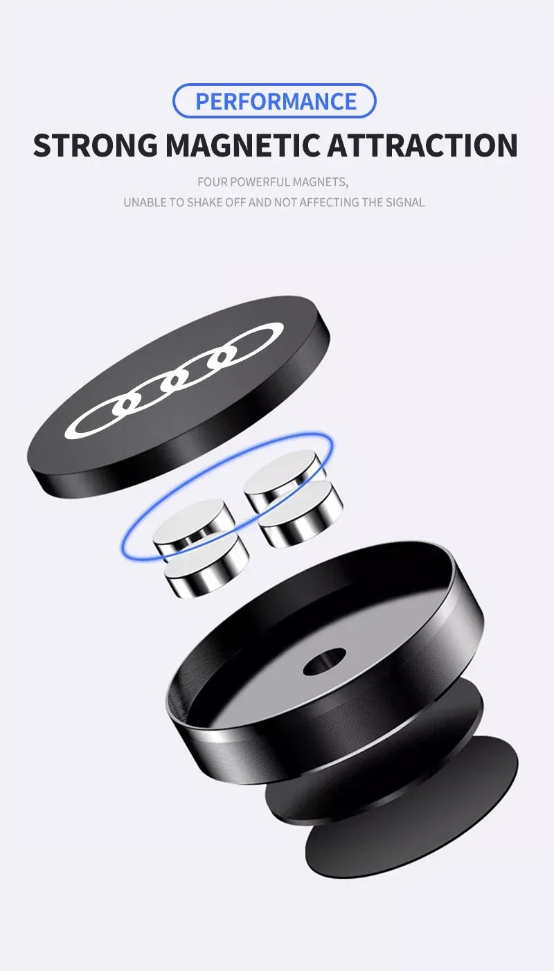 Magnetic Car Phone Holder Universal Car Phone Stand Car Accessories For Audi A4 B8 8P A3 A5 A6 C7 A1 A7 A8 Q2 Q3 Q5 Q7 Q8 TT R8