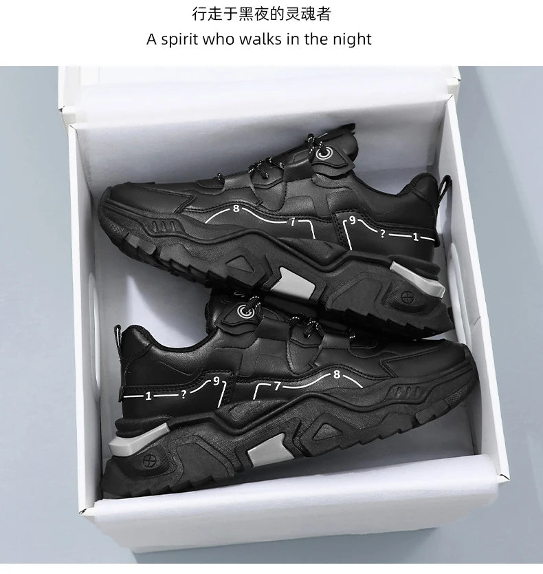 Men's thick sole casual sports shoes four season outdoor soft sole comfort running shoes versatile student sneakers walking shoe