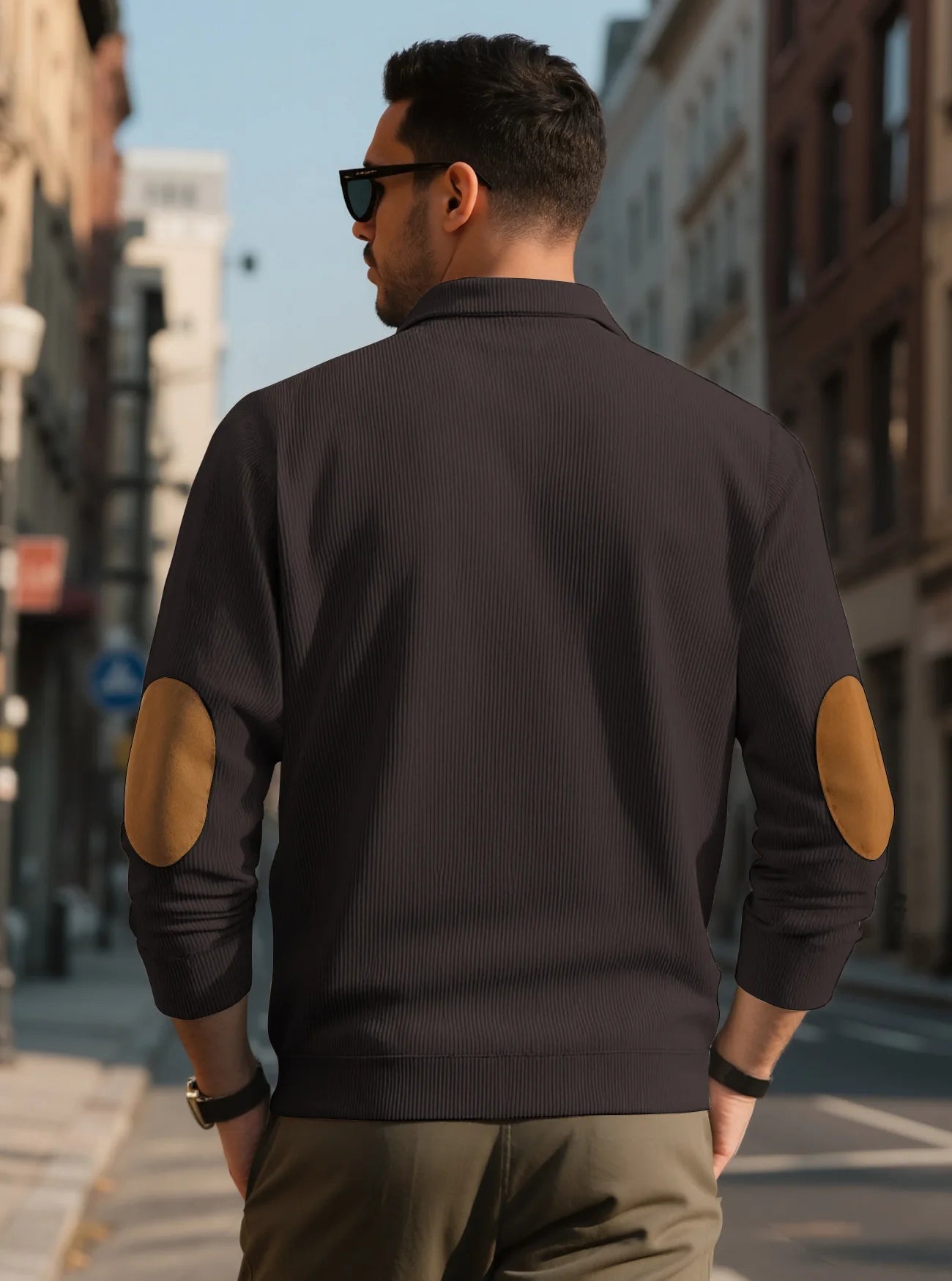 Men's outdoor casual, warm and fashionable sportswear, casual stand-up collar pullover, street top, autumn and winter outfits