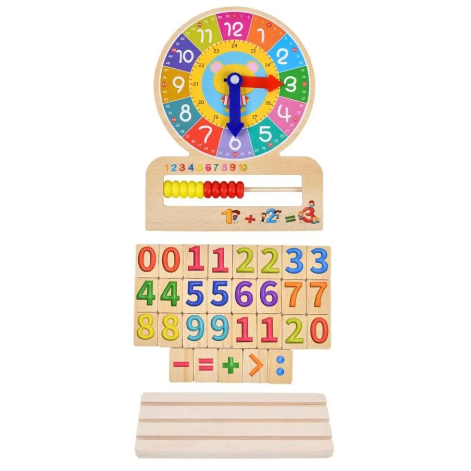 Montessori Learn Clock Education Clock for Kids Kids for 3 4 5 Year Old Baby