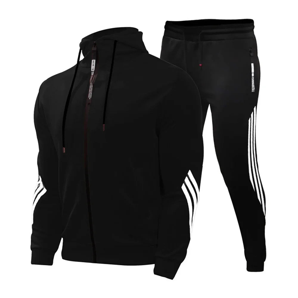 2025 men's new jogging suit, sweater, hoodie, jacket, sweatpants, 2-piece suit, men's fashion casual autumn and winter jacket.