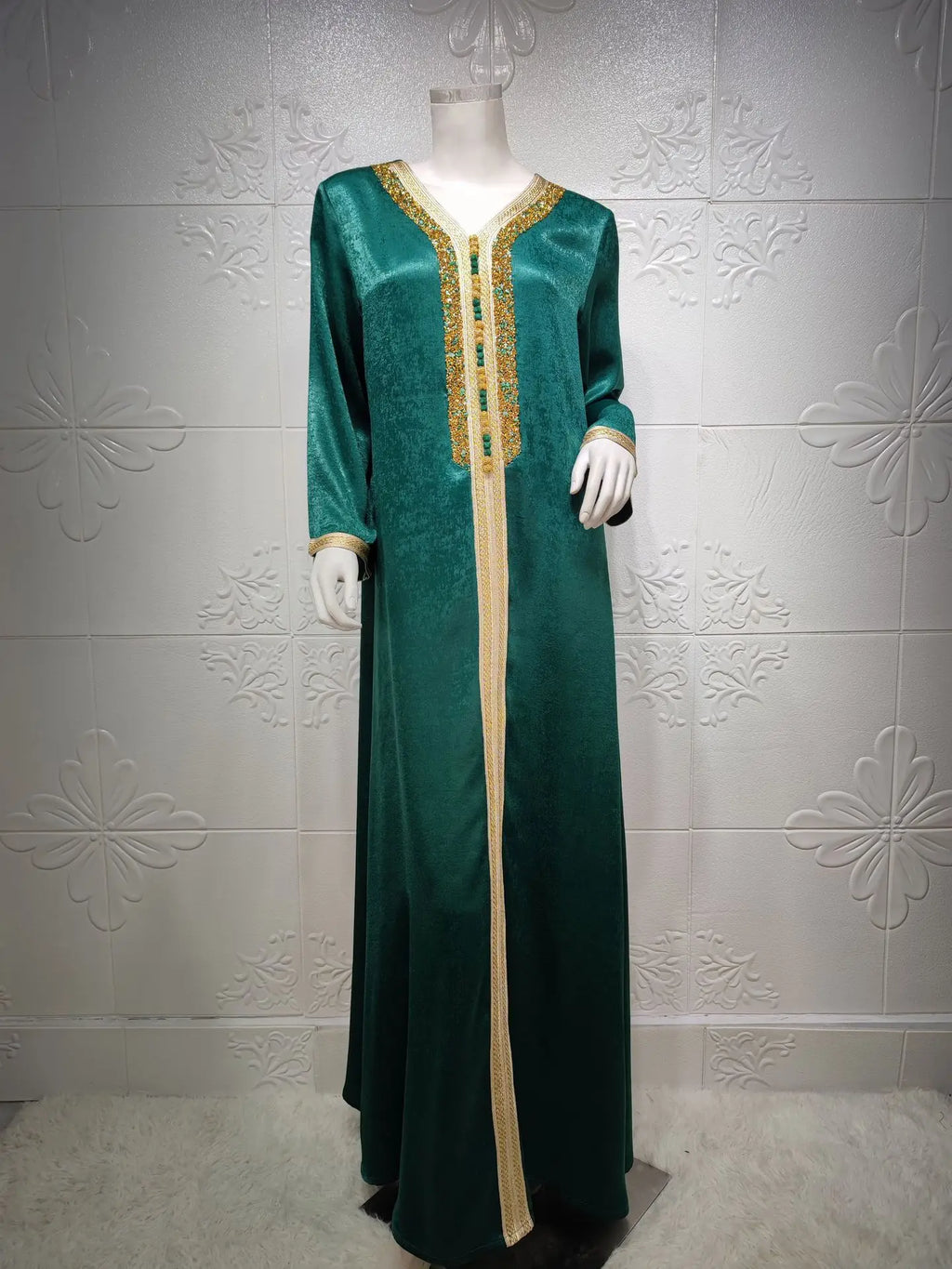 Eid Satin Abaya Dubai Jalabiya Muslim Dress Turkey Islam Robe Longue Djelaba Femme Musulman Dresses for Women Kaftan Marocain