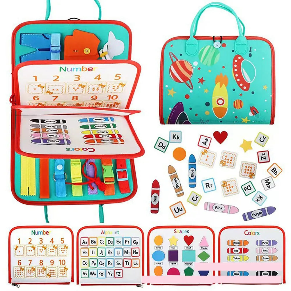 Felt Learning Board Teach Kids Life Skills Table Game Recognition Toy Preschool Learning Activities