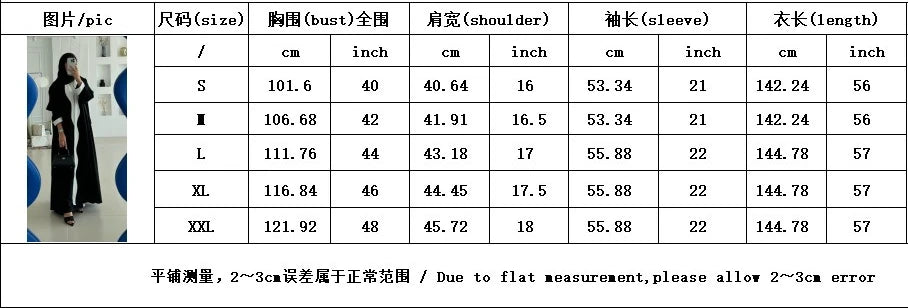 2025 Arabic Women Modest Muslim Cardigan Elegant Dubai Black Abaya Dress Islam Middle East Party Outfits New Turkey Kaftan Robe