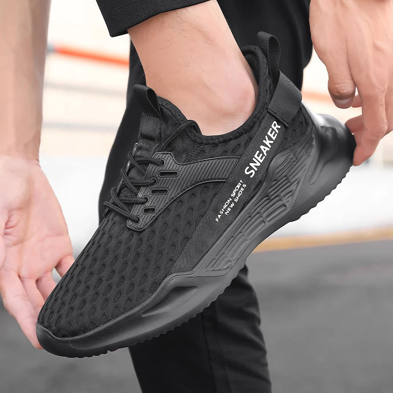 Men's Sports Shoes Casual Sneakers Men Lace Up Soft Sole Flat Comfortable Academy Sports Shoes For Men Lightweight Low-Top Daily